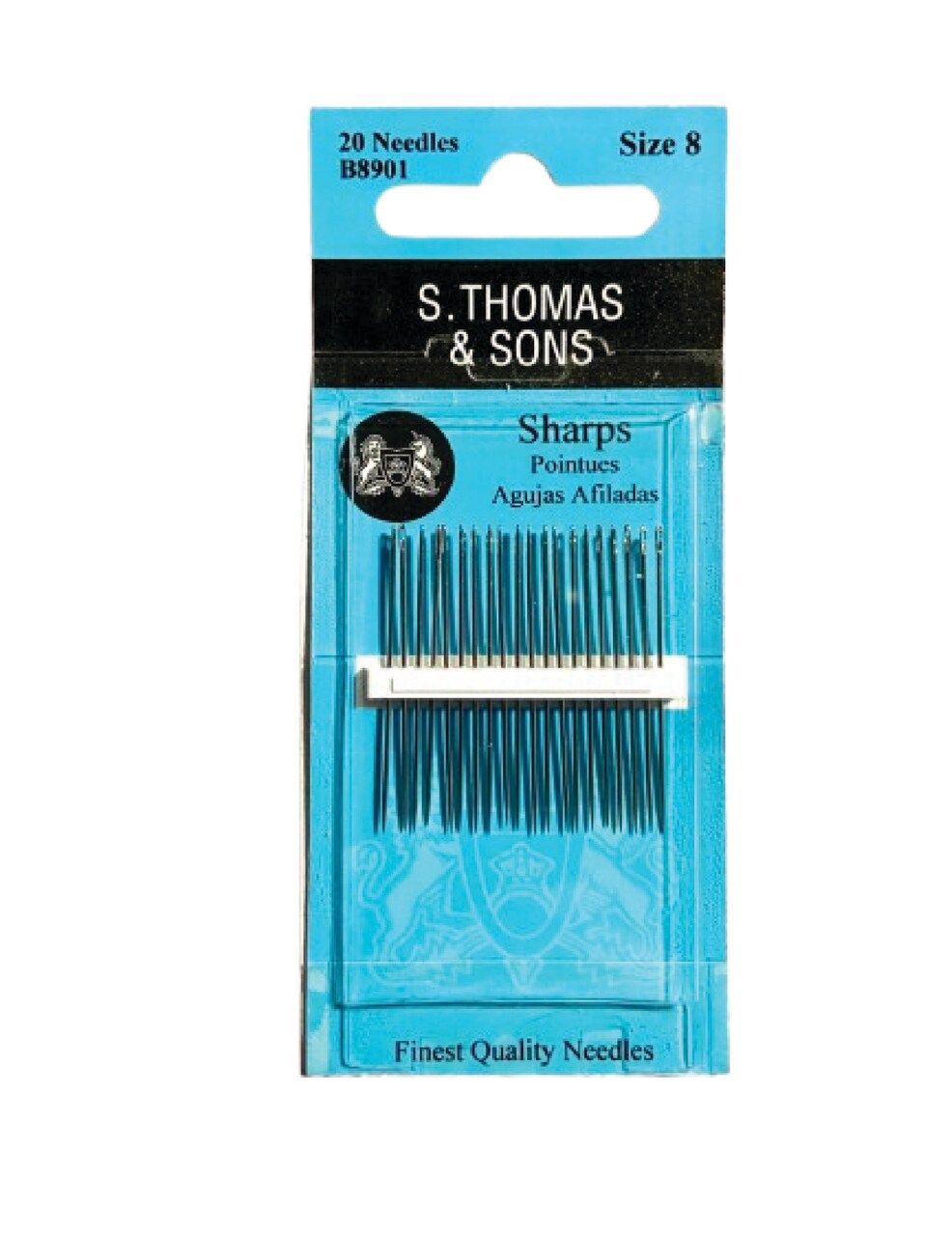 Hand Sewing Needles -- Sharps --- Size 8 --- by S. Thomas & Sons®